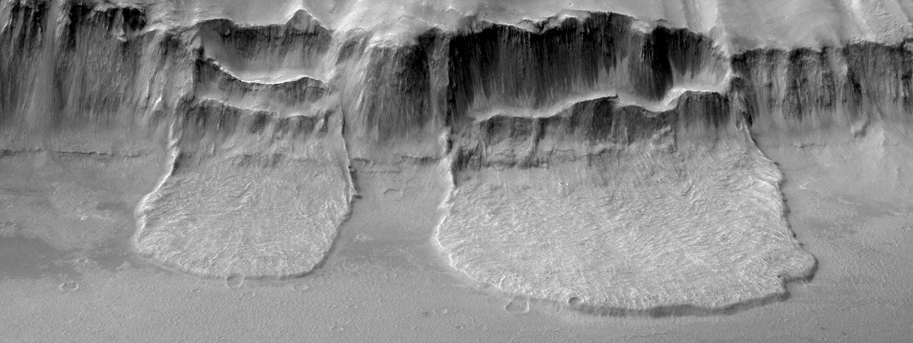 Two landslides on Mars